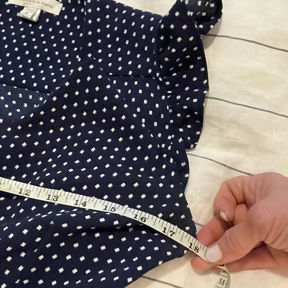 Monteau Navy Polka-dot Peplum Blouse - Picture 7 of 7